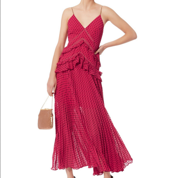 NWT Authenthic Self-Portrait Fuchsia Paneled Dress - Picture 5 of 5